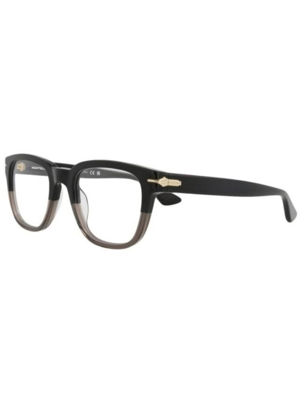 New Montblanc Mens Square/Rectangle Black Black Transparent Fashion Designer Eye